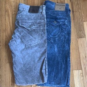 Men’s True Religion corduroy shorts
